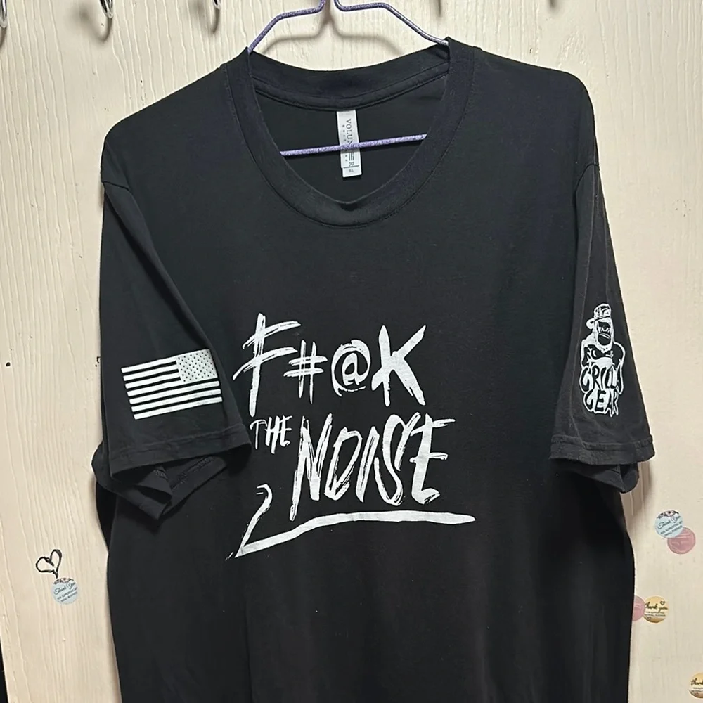 Vintage Volunteer Knitwear Graphic T-Shirt, Size XL, Black, Streetwear - Picture 4 of 16